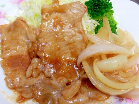 ふっくら柔らか・豚肉とタマネギのショウガ焼き